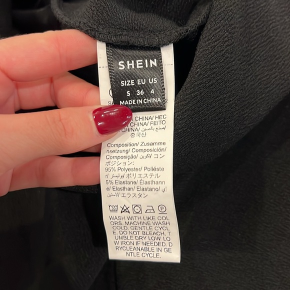 SHEIN Solid High Waist Wide Leg Pants Bootcut Wide Leg Pants Dress Pants - Picture 4 of 10